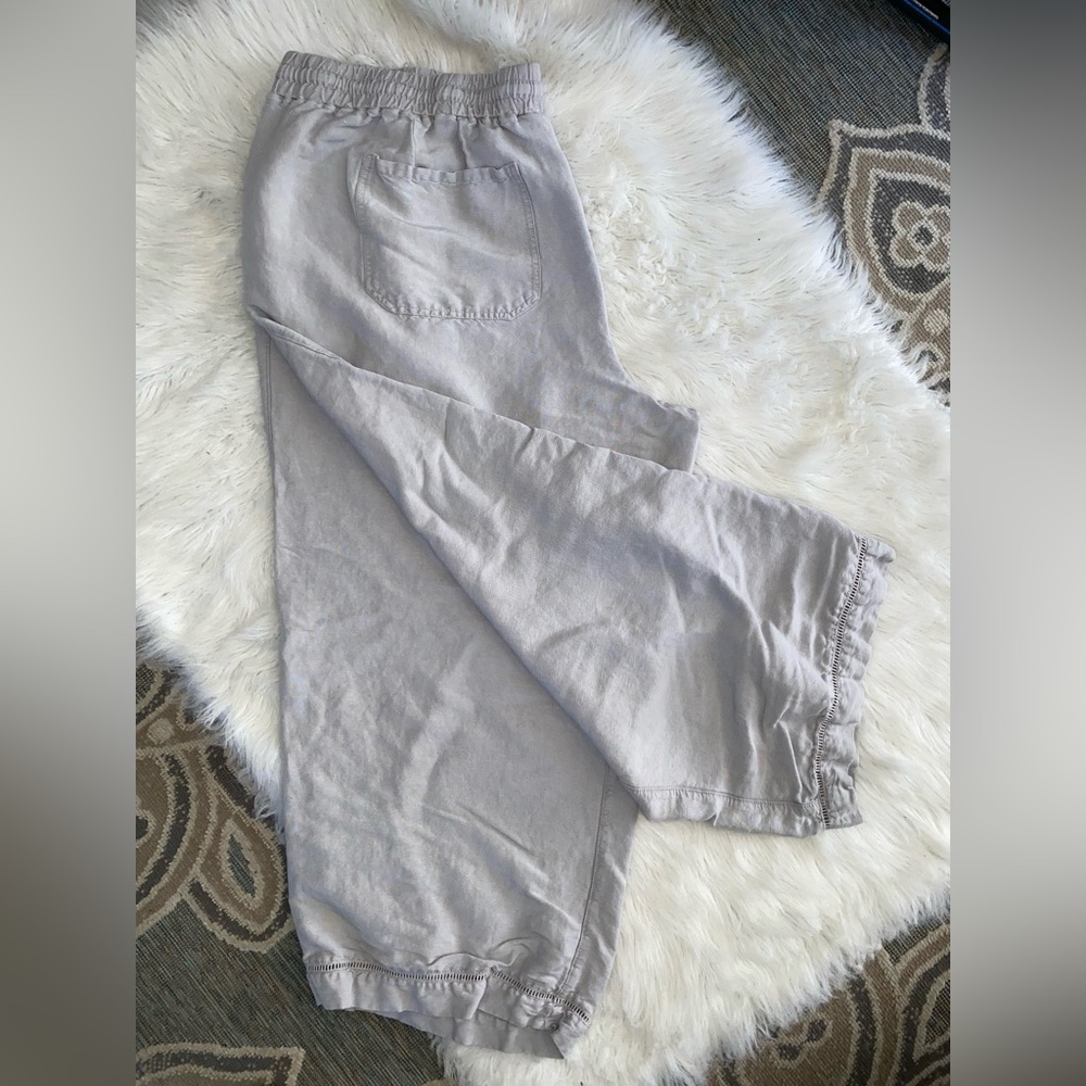LANE BRYANT Linen Crop Pants Plus 18 20 Lagenlook